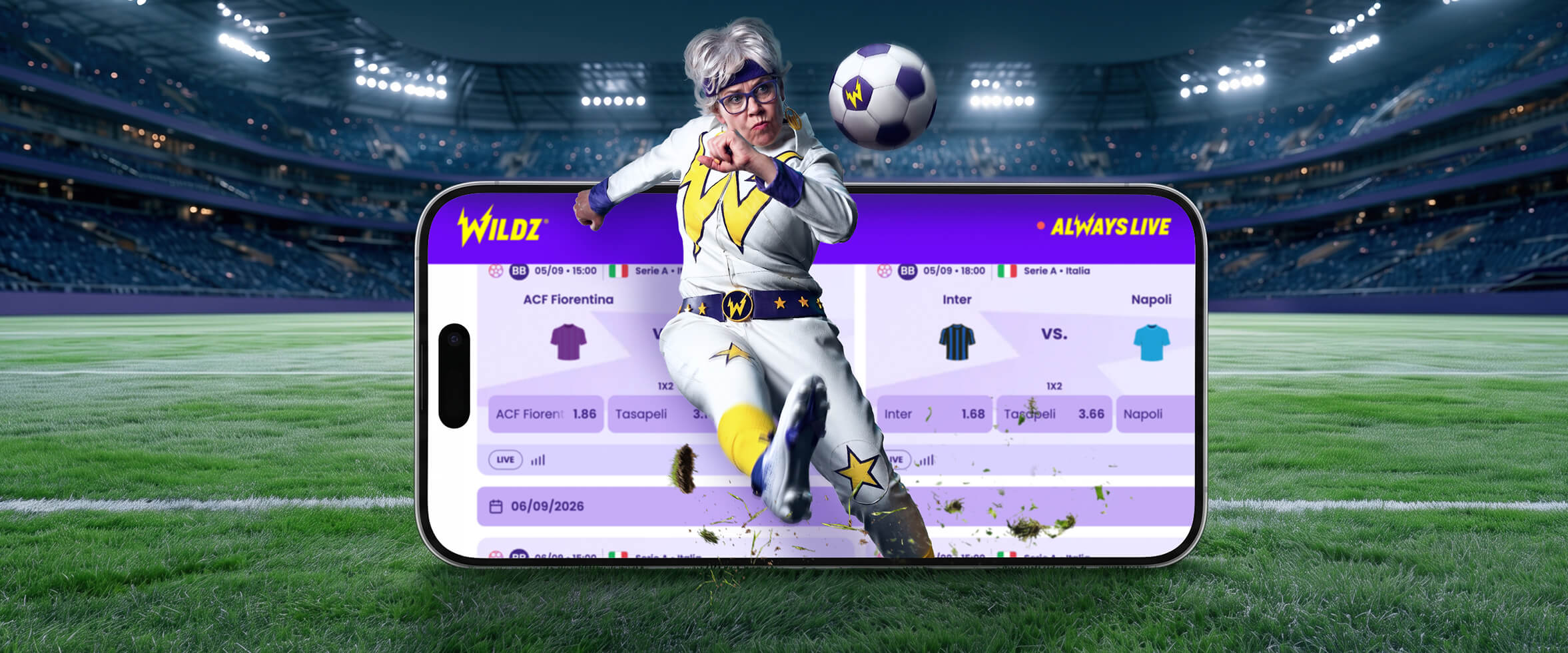 Katso Serie A -matsit livenä Wildzilla